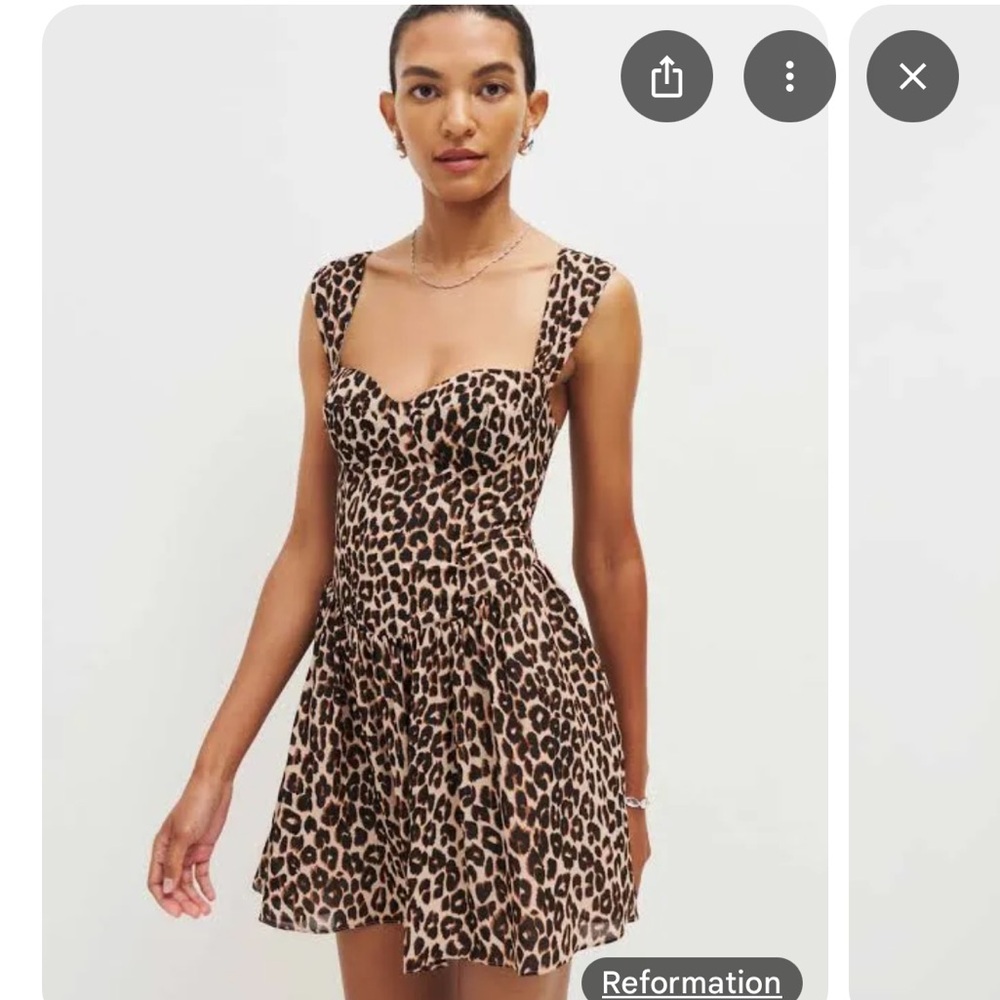 Reformation Taiga Leopard Print Dress